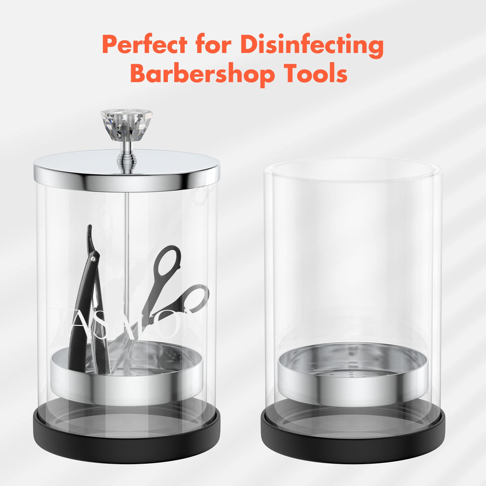 TASALON barber jar salon-use showcases professional-grade capacity for efficient prep