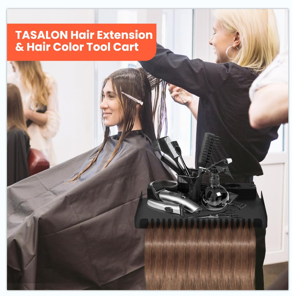 Tasalon mobile salon cart adapts to various spaces for storage on the go.
