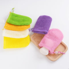 TaShow nylon mesh exfoliates gently while creating a rich shower lather