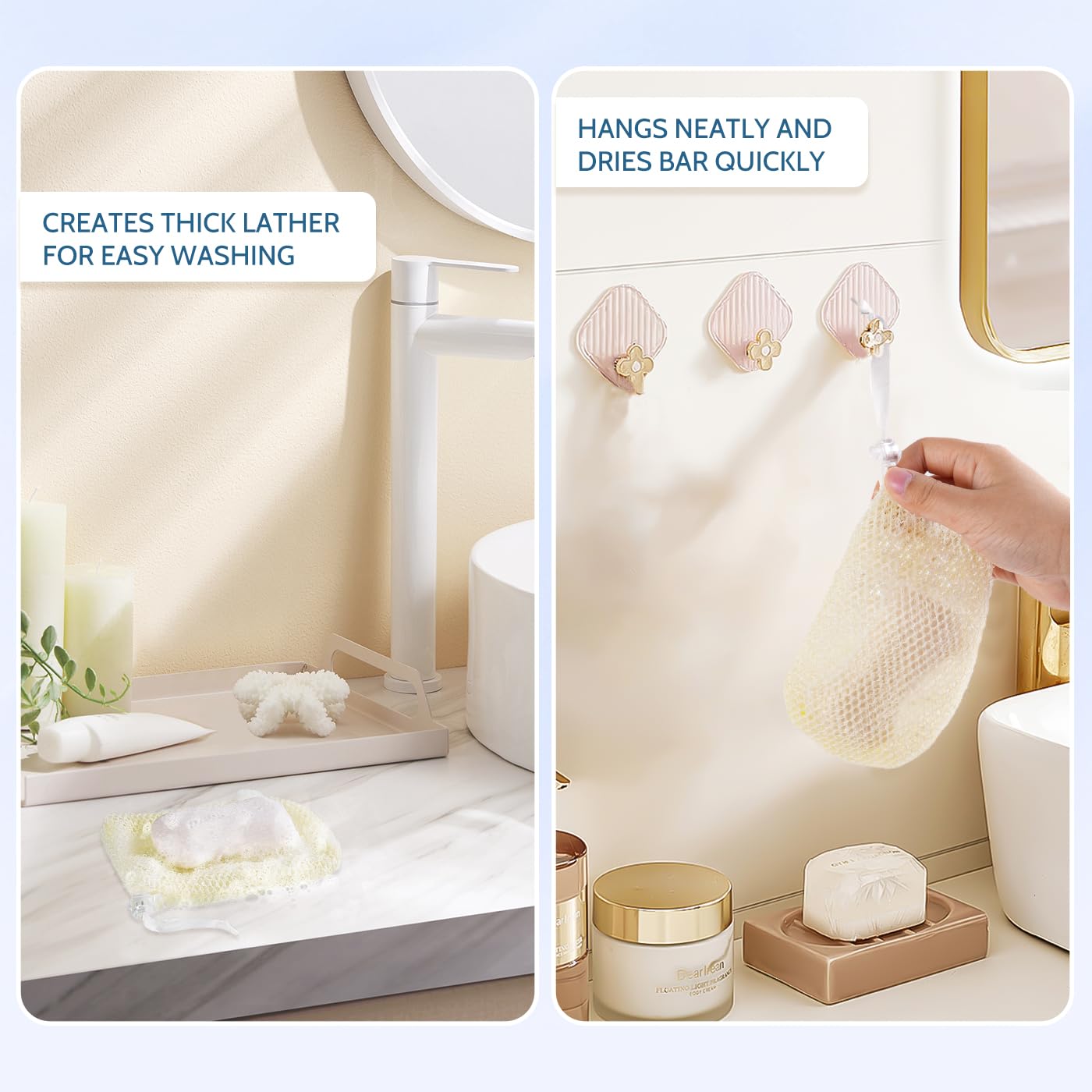 TaShow mesh pouch fits standard soap bars for everyday use