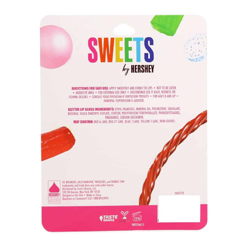 Taste Beauty Hershey flavored lip gloss tubes with brushes providing moisturizing shine
