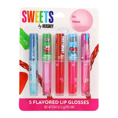 Taste Beauty Sweets by Hershey lip gloss pack collection showing five flavors for playful selfies