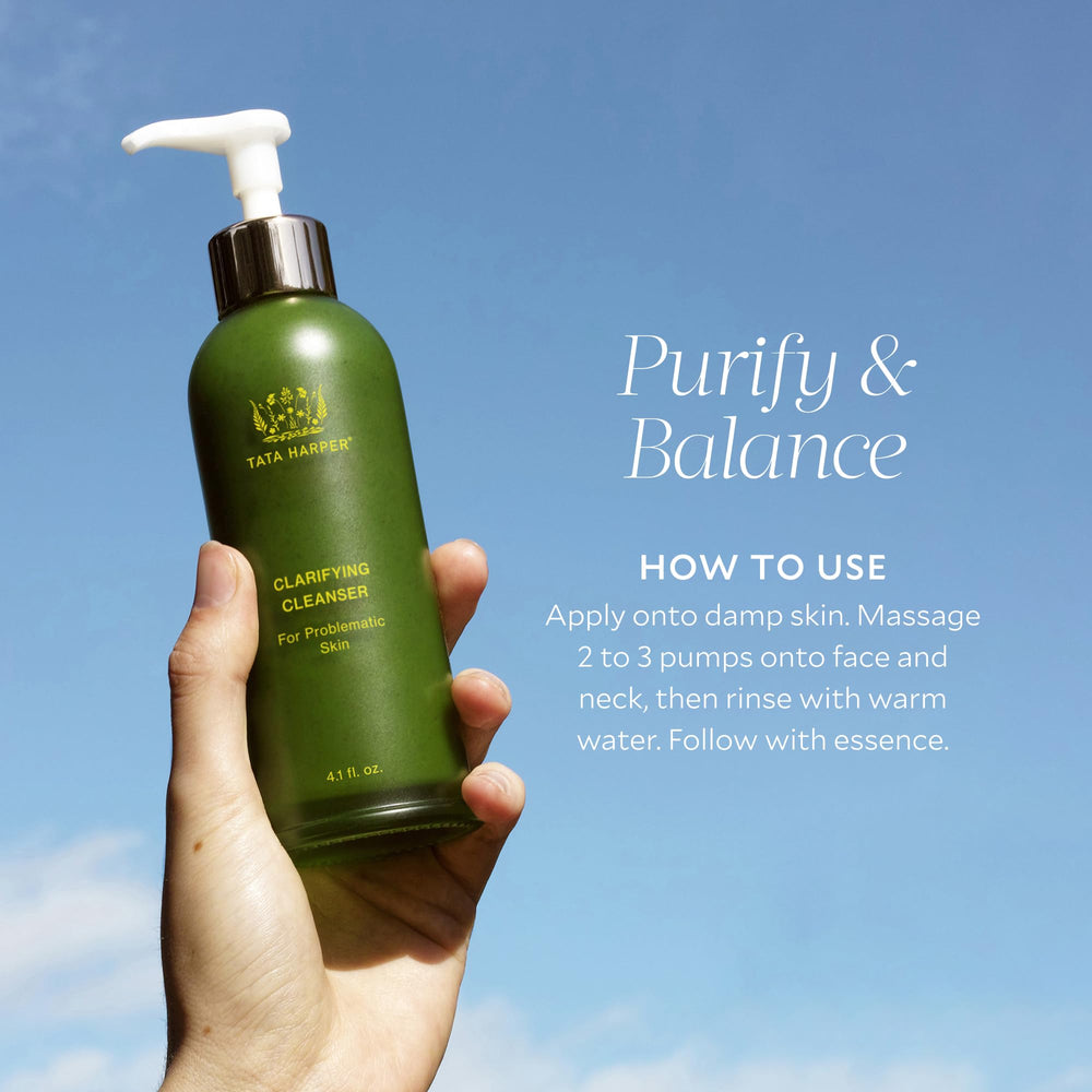 Tata Harper Clarifying Cleanser chlorella infusion refreshes skin during wash