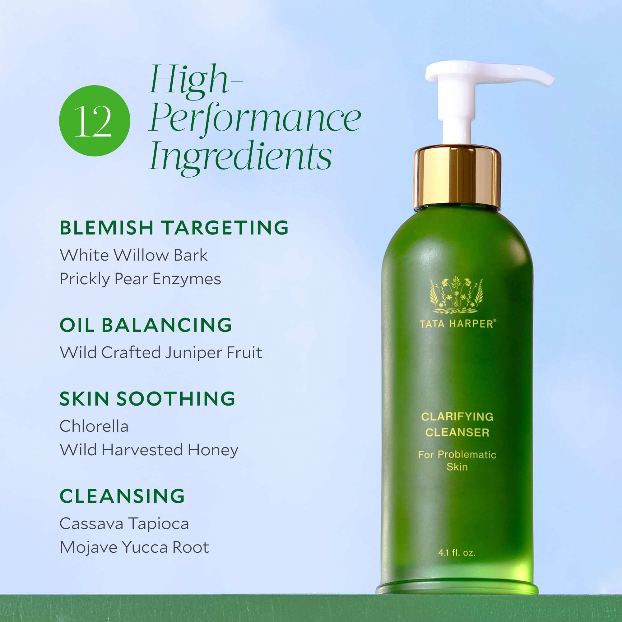 Tata Harper Clarifying Cleanser with BHA and enzymes supports gentle exfoliation