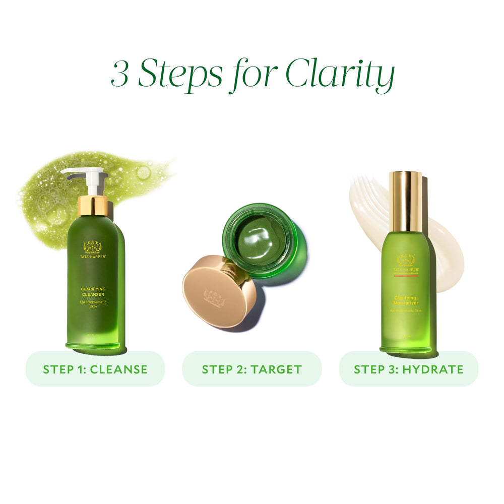 Tata Harper Clarifying Cleanser natural ingredients closeup emphasizes gentle cleansing
