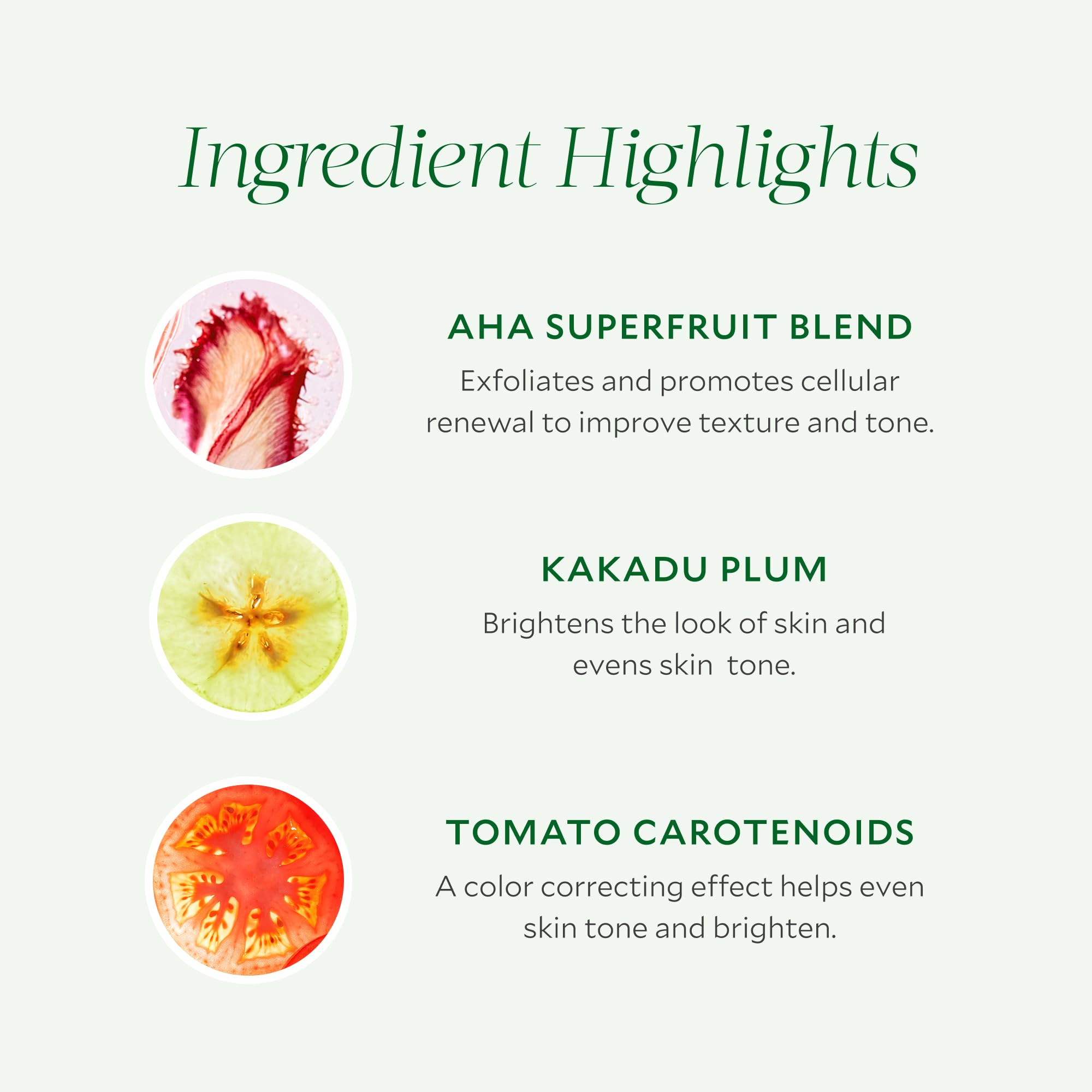 Tata Harper Resurfacing Serum Kakadu Plum ingredient closeup highlighting antioxidant-rich component.