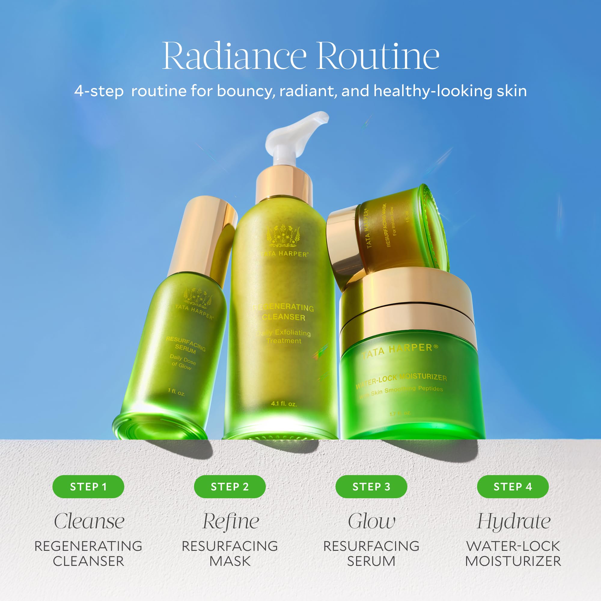 Tata Harper Resurfacing Serum natural ingredients emphasis on clean skincare.