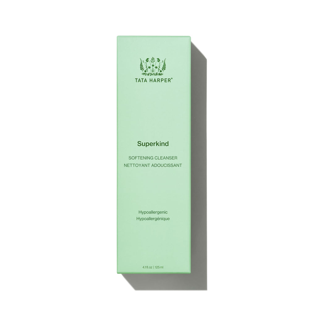 Tata Harper Superkind Softening Cleanser post-workout cleanse promotes refreshed skin after exercise.