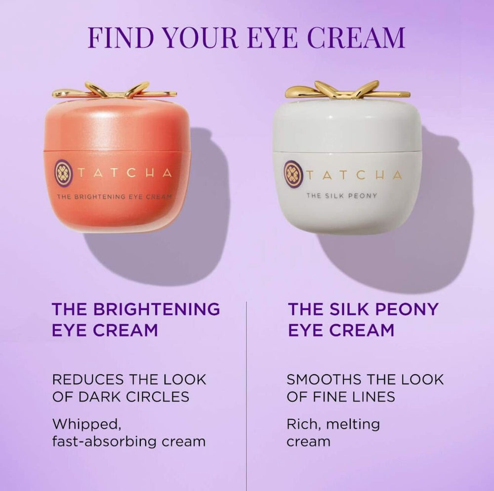 TATCHA Brightening Eye Cream close-up of silky texture for smoothing fine lines.