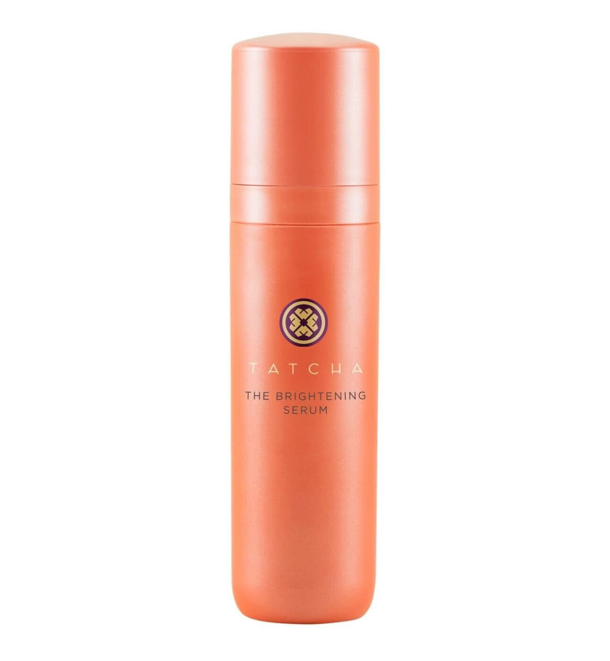 TATCHA The Brightening Serum bottle closeup highlighting brightening formula for radiant skin.