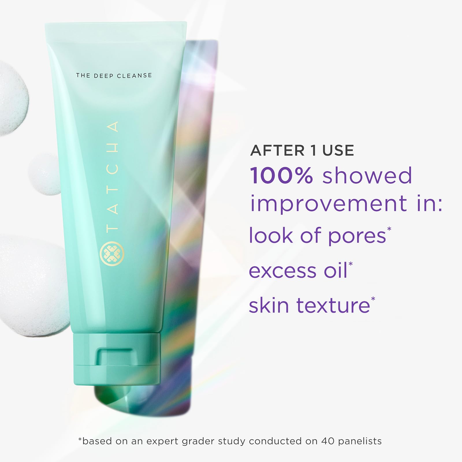 Tatcha Deep Cleanse Japanese Wild Rose signals pore tightening and smoother skin