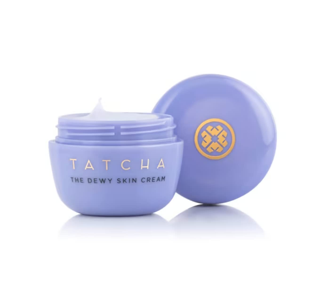 TATCHA Dewy Skin Cream texture closeup emphasizes creamy, hydrating formula