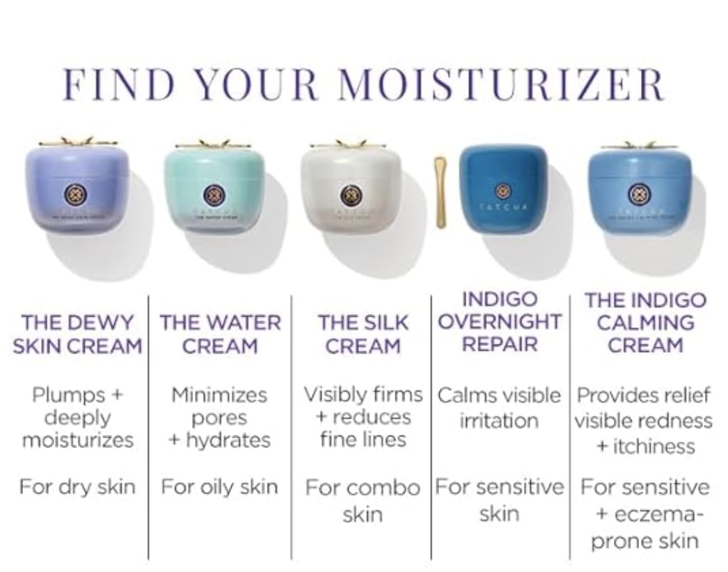 Fragrance-free label on TATCHA Indigo Calming Cream for sensitive skin.