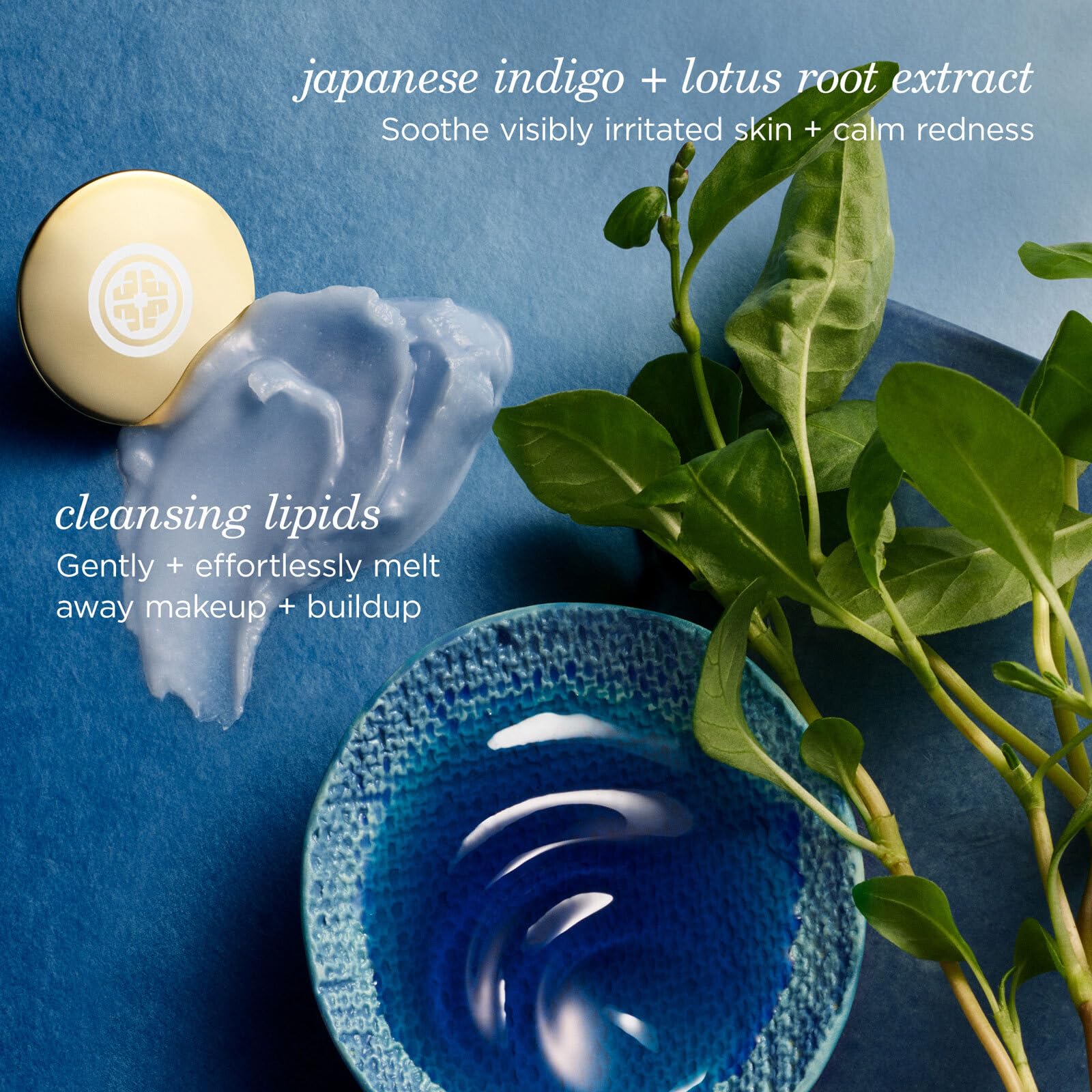 TATCHA Indigo Cleansing Balm after cleansing, skin feels hydrated and soothed