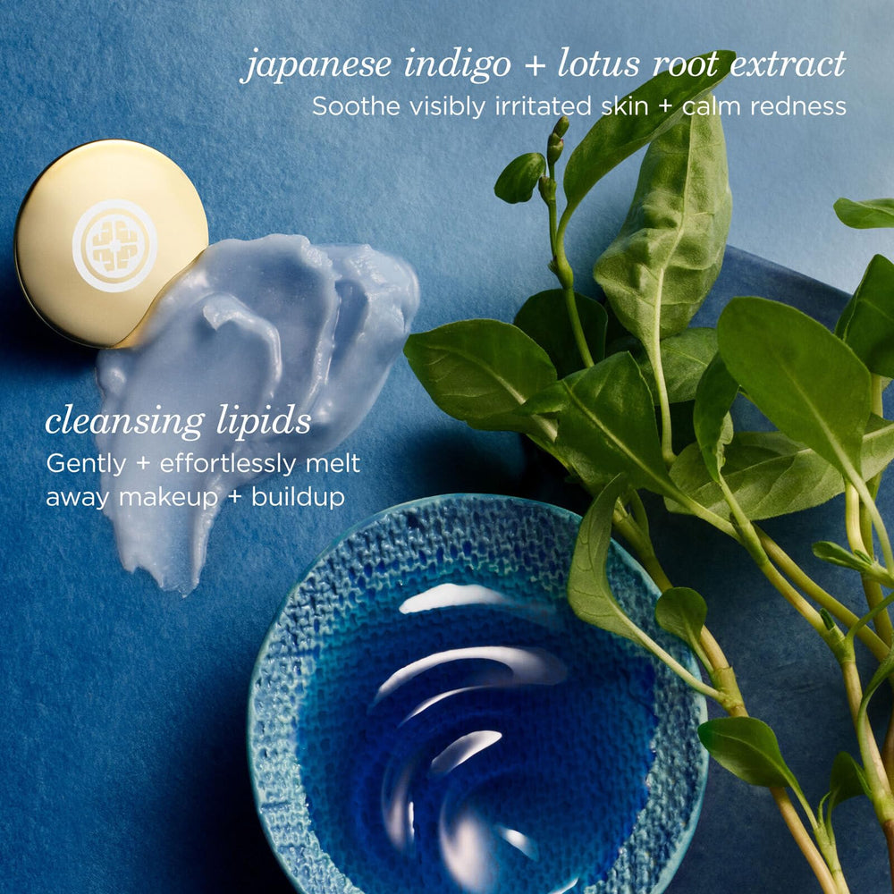 TATCHA Indigo Cleansing Balm after cleansing, skin feels hydrated and soothed
