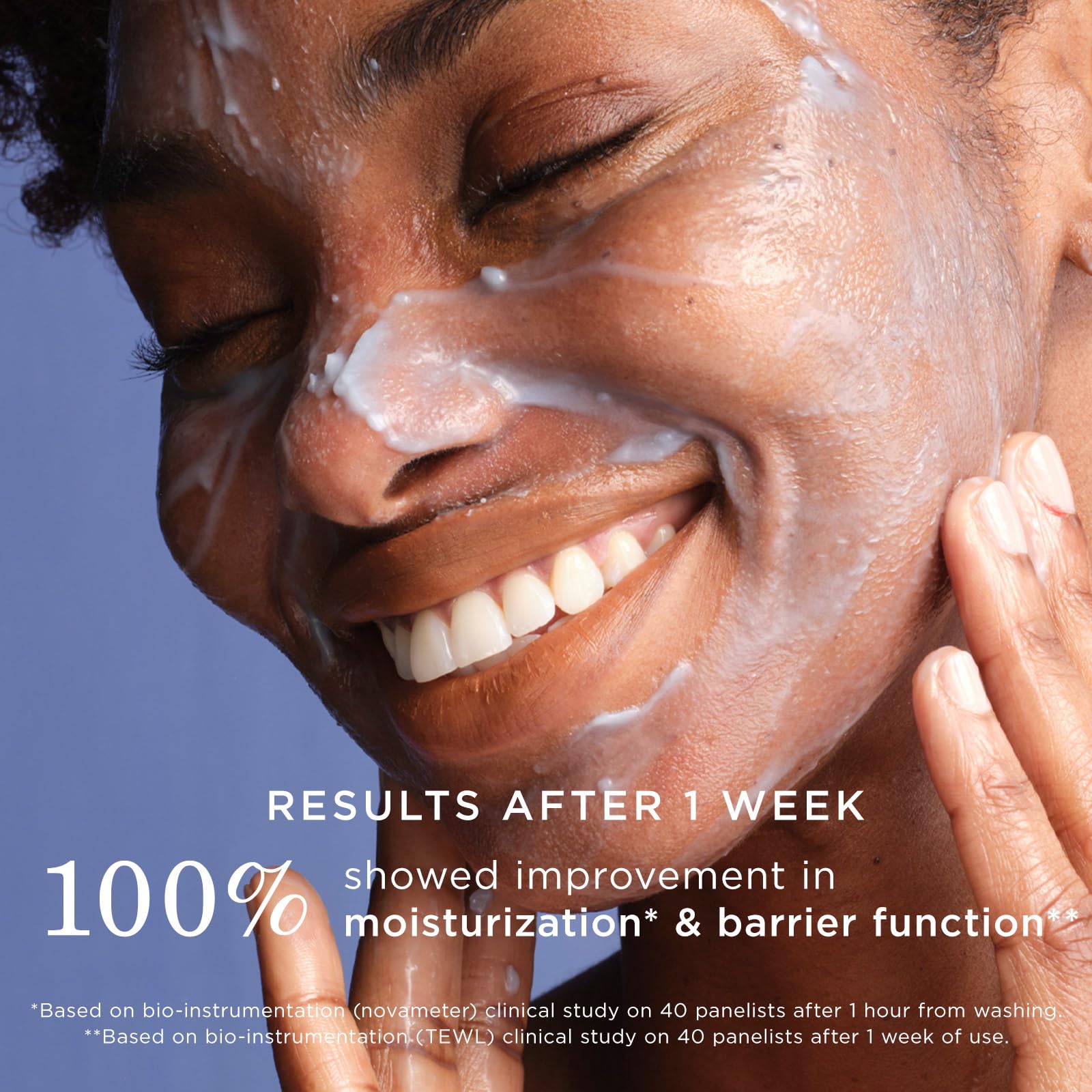 TATCHA Indigo Cleansing Balm jar label minimalist, premium self-care ritual