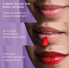 Tatcha Kissu Lip Mask application glide demonstrates smooth layering with minimal stickiness.