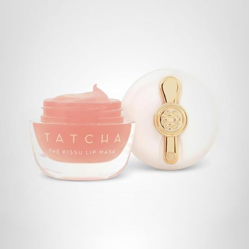Tatcha Kissu Lip Mask hydration close-up hints plump-looking, smooth lips.