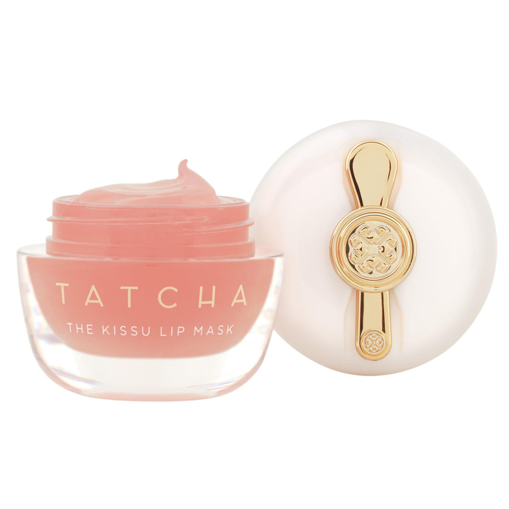 Tatcha Kissu Lip Mask overnight jar highlights deep hydration for soft, nourished lips.