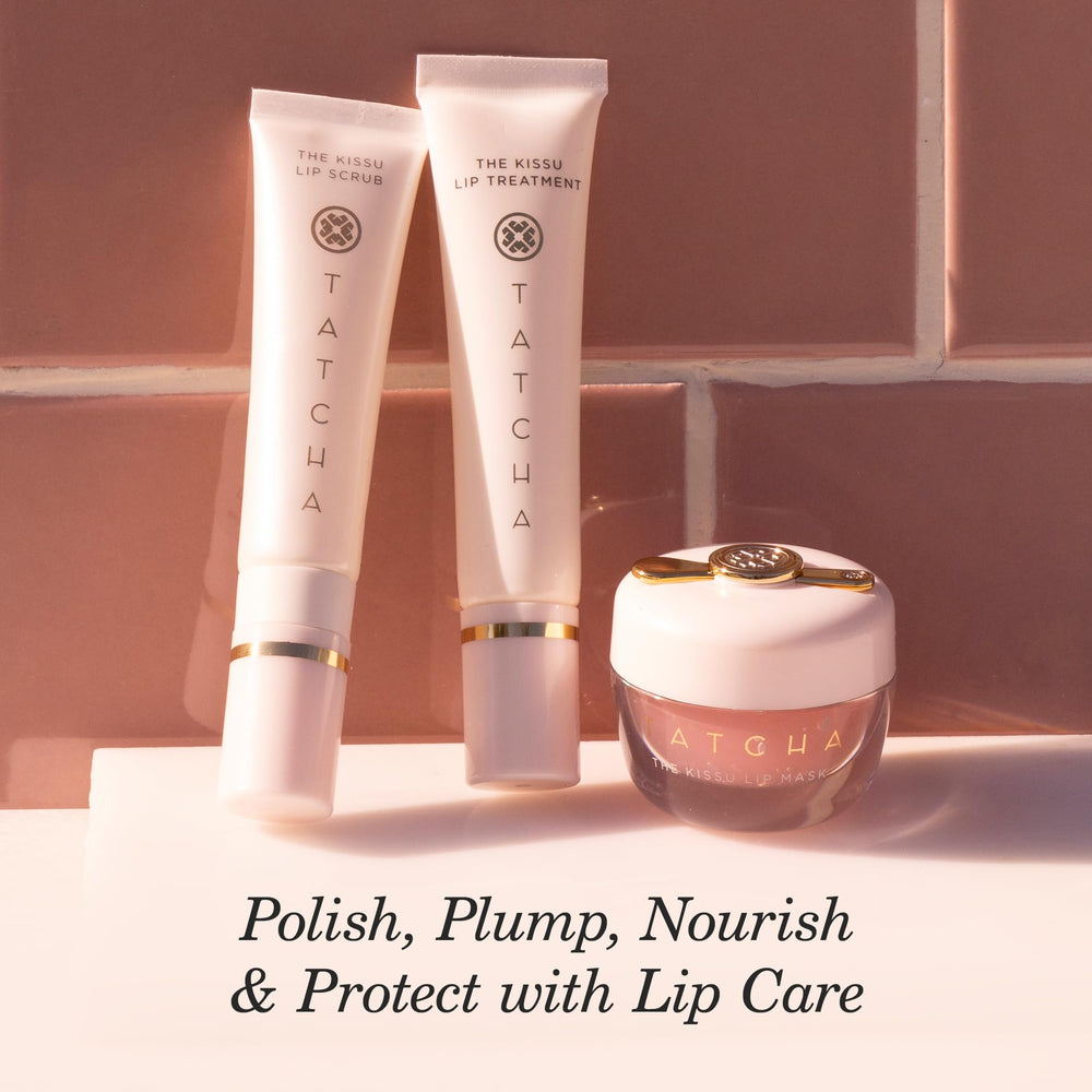 TATCHA Kissu Lip Scrub with camellia oil for soft lips