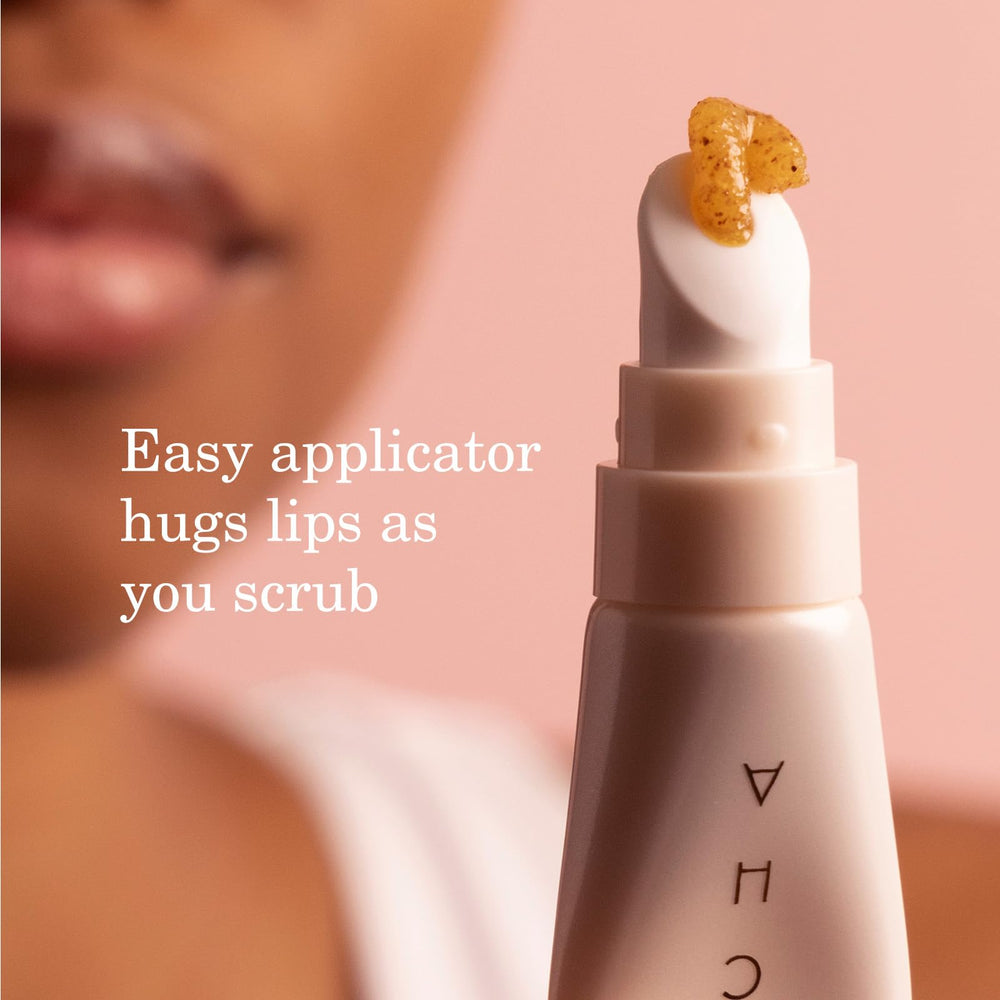 TATCHA Kissu Lip Scrub sugar grains gently polish dry lip surface