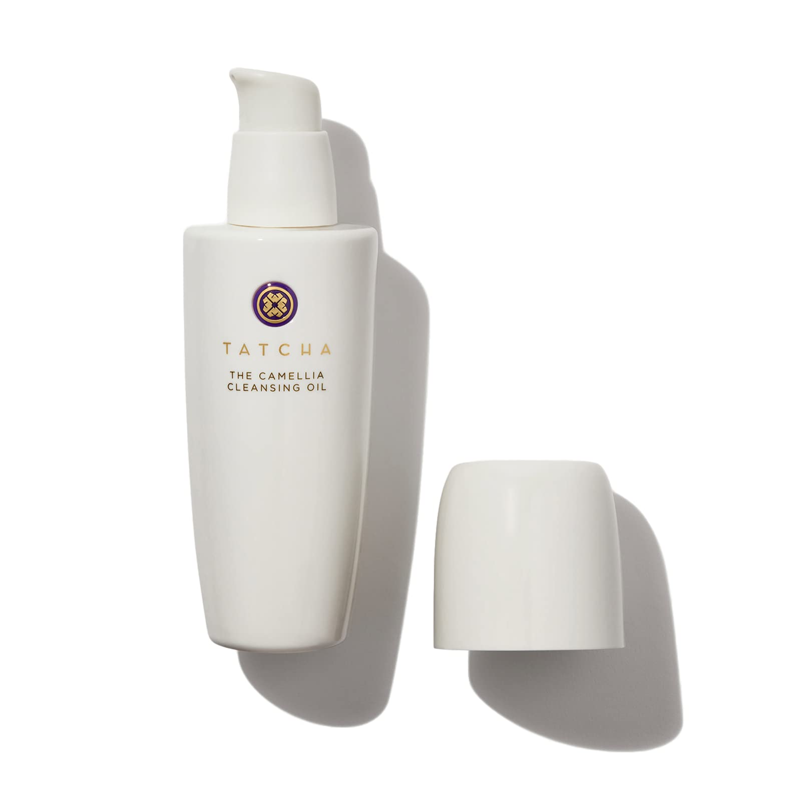 TATCHA Pure One Step Camellia Cleansing Oil packshot; 2-in-1 makeup removal