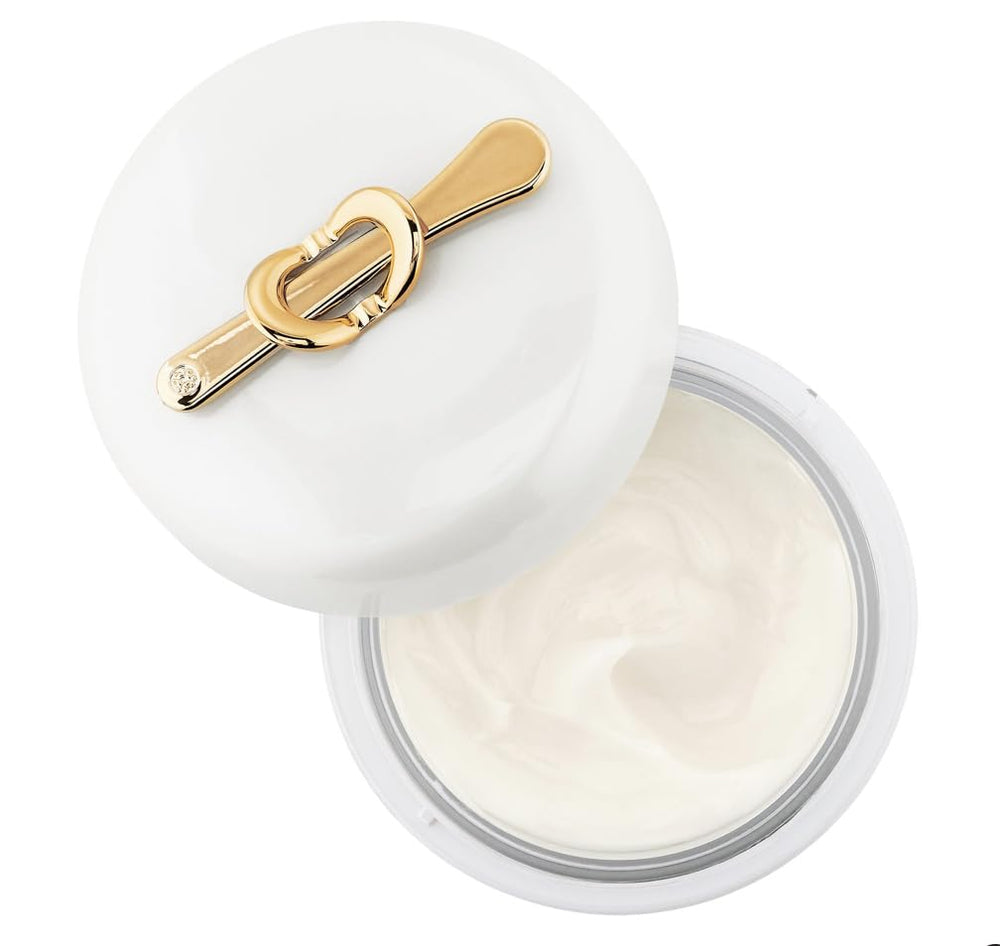 TATCHA Silk Cream texture swirl highlights silk-like finish and quick absorption.