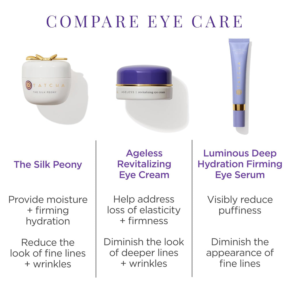 SWATCH of TATCHA Silk Peony Eye Cream showing its texture.