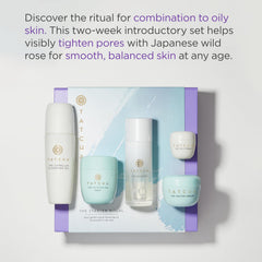Tatcha Starter Ritual Set rice polish jar showing creamy exfoliant for smoother, radiant skin texture.