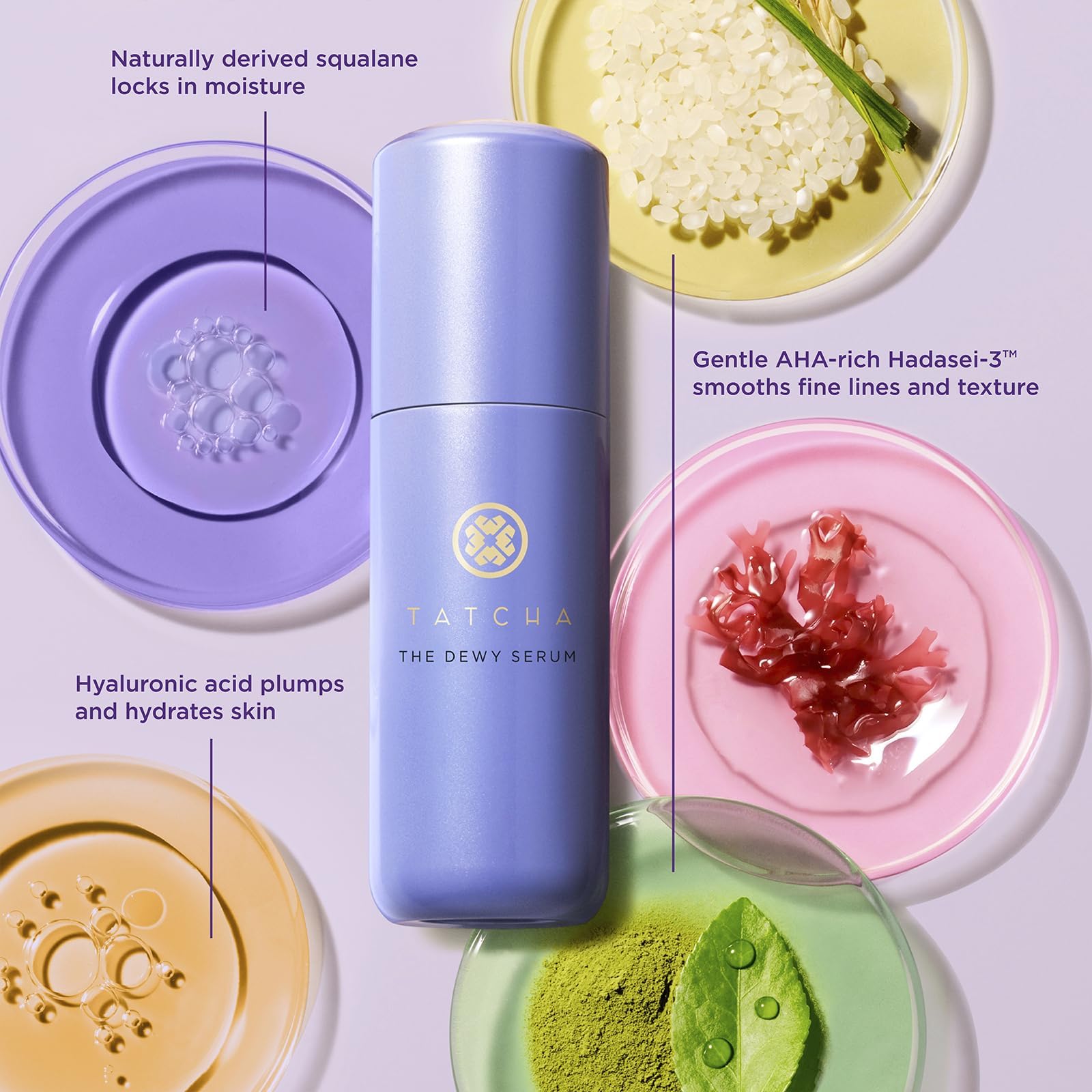 Tatcha The Dewy Serum ingredients reveal Hadasei-3 complex