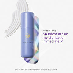 Tatcha The Dewy Serum pump applicator shown for easy, even application