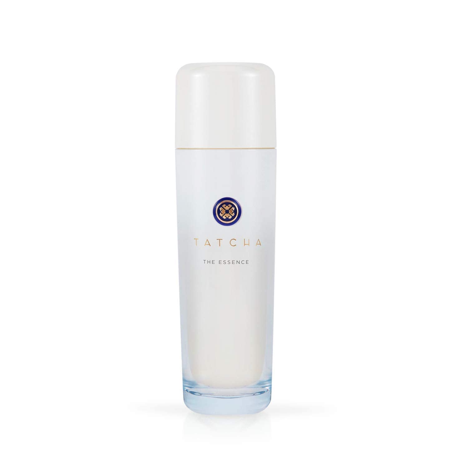 Tatcha The Essence bottle with dropper, showing oil-free hydration and smooth skin prep.