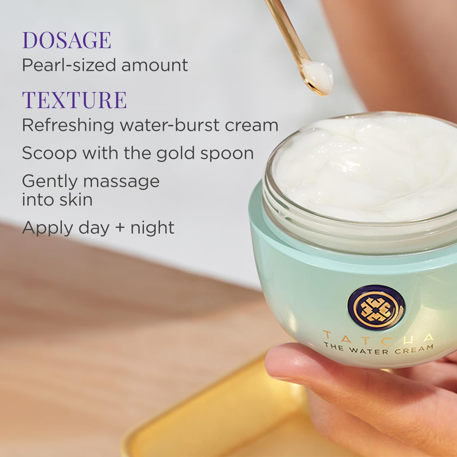 TATCHA The Water Cream Hadasei-3 glow visual suggesting radiance.