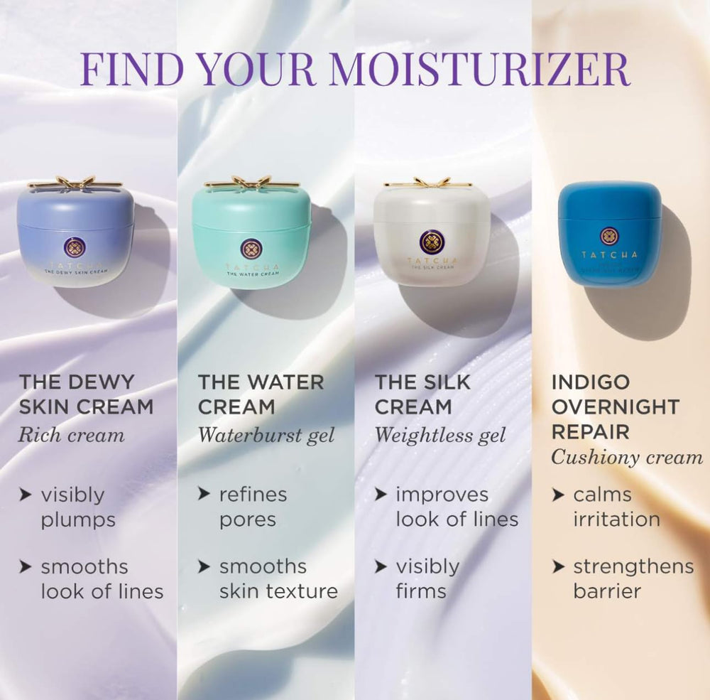 TATCHA The Water Cream travel-size packaging highlighting portable skincare.