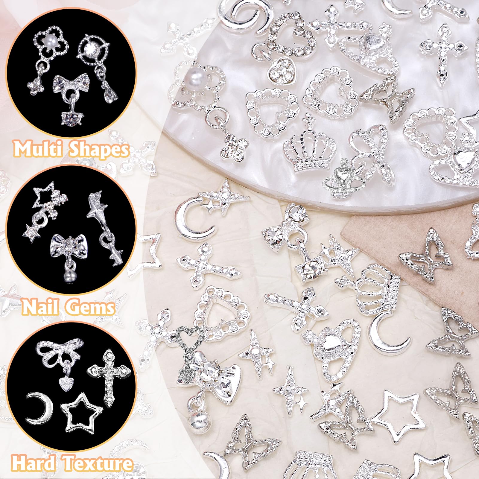 Tatiwoo dangle-bowknots nail gems bring whimsical flair to nail art