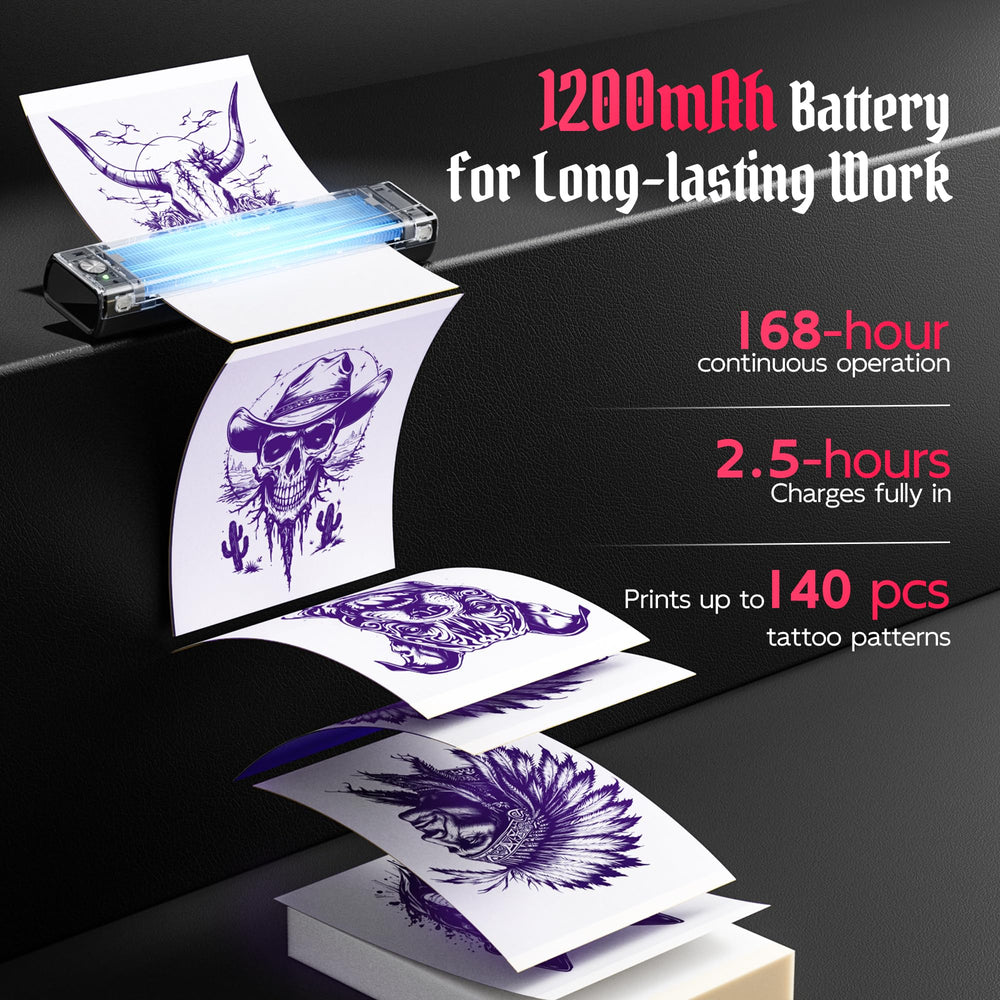 TATTMUSE bluetooth stencil printer app preview with design editing and preview features