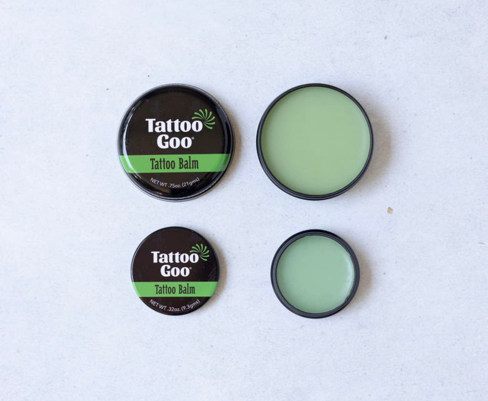 Tattoo Goo travel-size tin for on-the-go moisturizing and healing support
