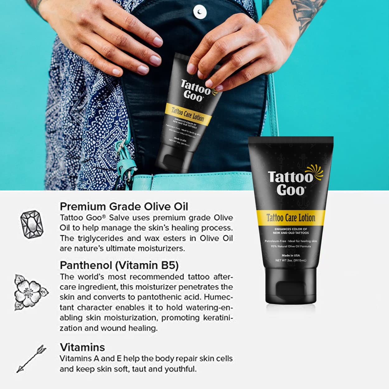 Tattoo Goo Healing Balm lavender oil ingredients—natural moisture for inked skin.