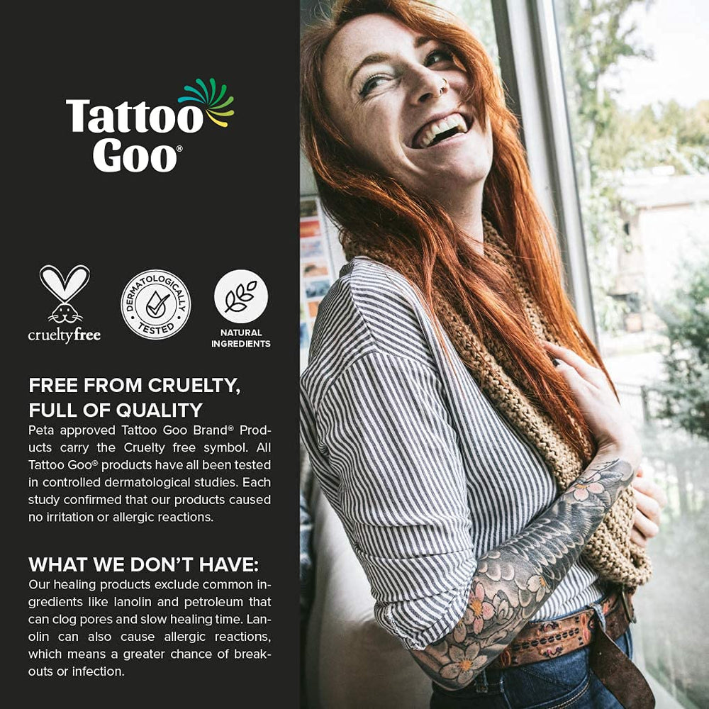Tattoo Goo Kit Usage Step1 Wash—cleansing routine for fresh tattoos.