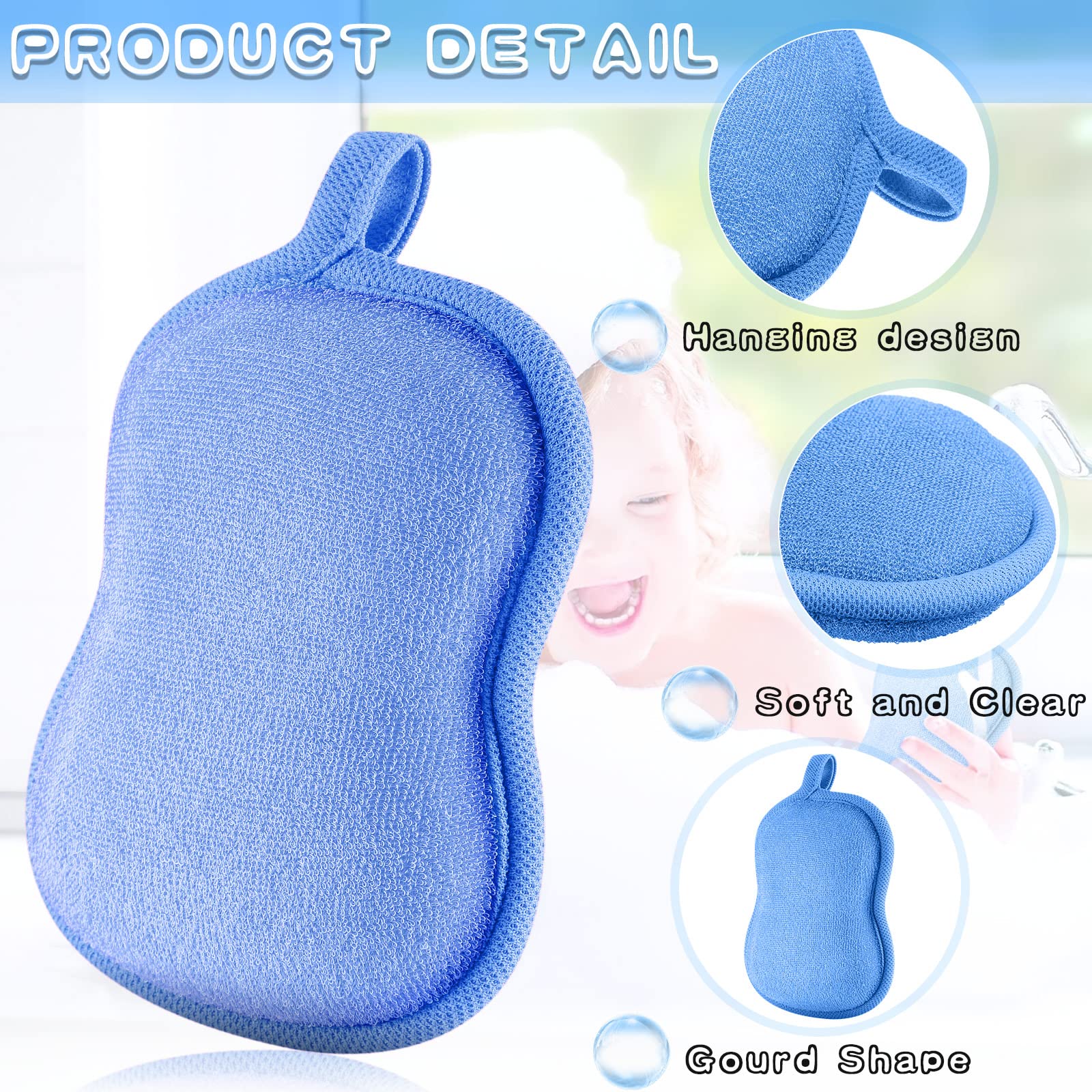 Tatuo baby bath sponge purple—soft loofah for kids, creates abundant foam with shower gel.