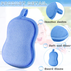 Tatuo baby bath sponge purple—soft loofah for kids, creates abundant foam with shower gel.