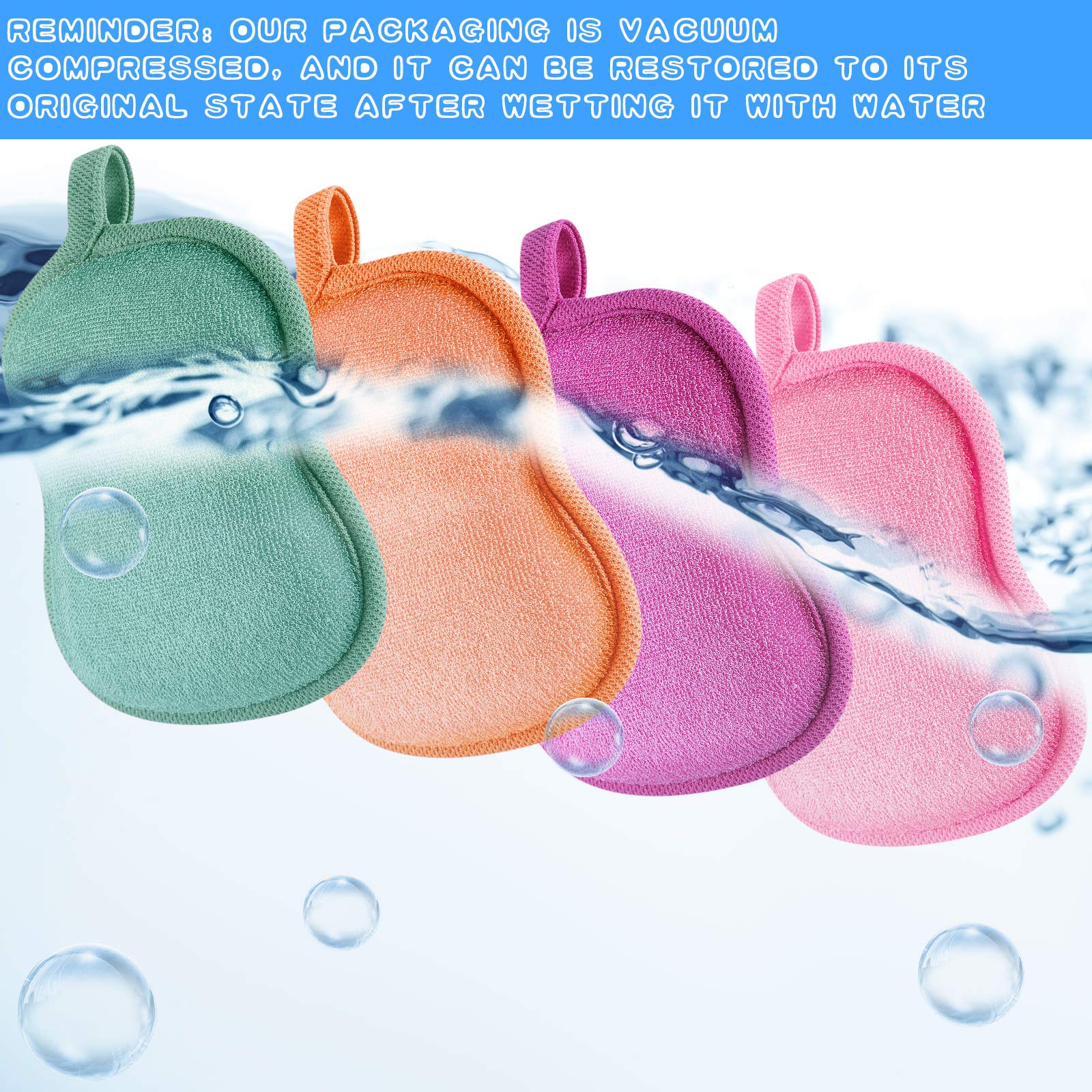 Tatuo bath sponge size fits little hands at 5.85 x 3.51 inches