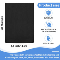 Tatuo exfoliating mitt black pack highlighting 12-piece set for shared use