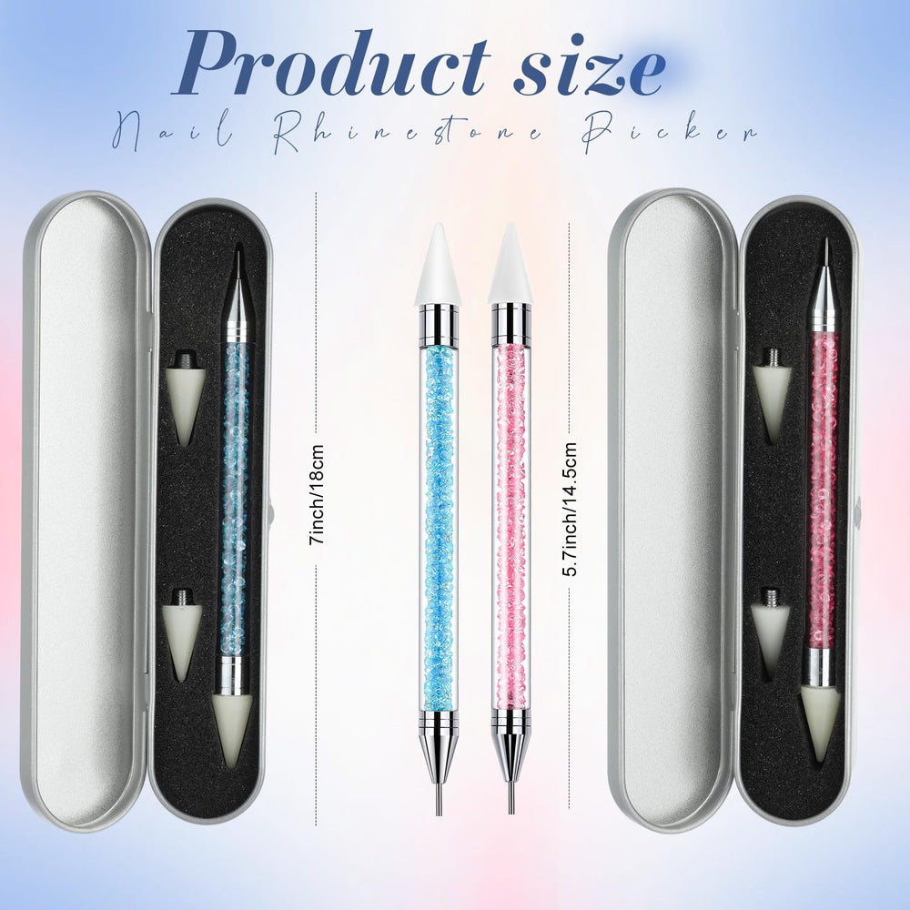 Tatuo nail-art decoration tool with wax-pick tip for gem placement.