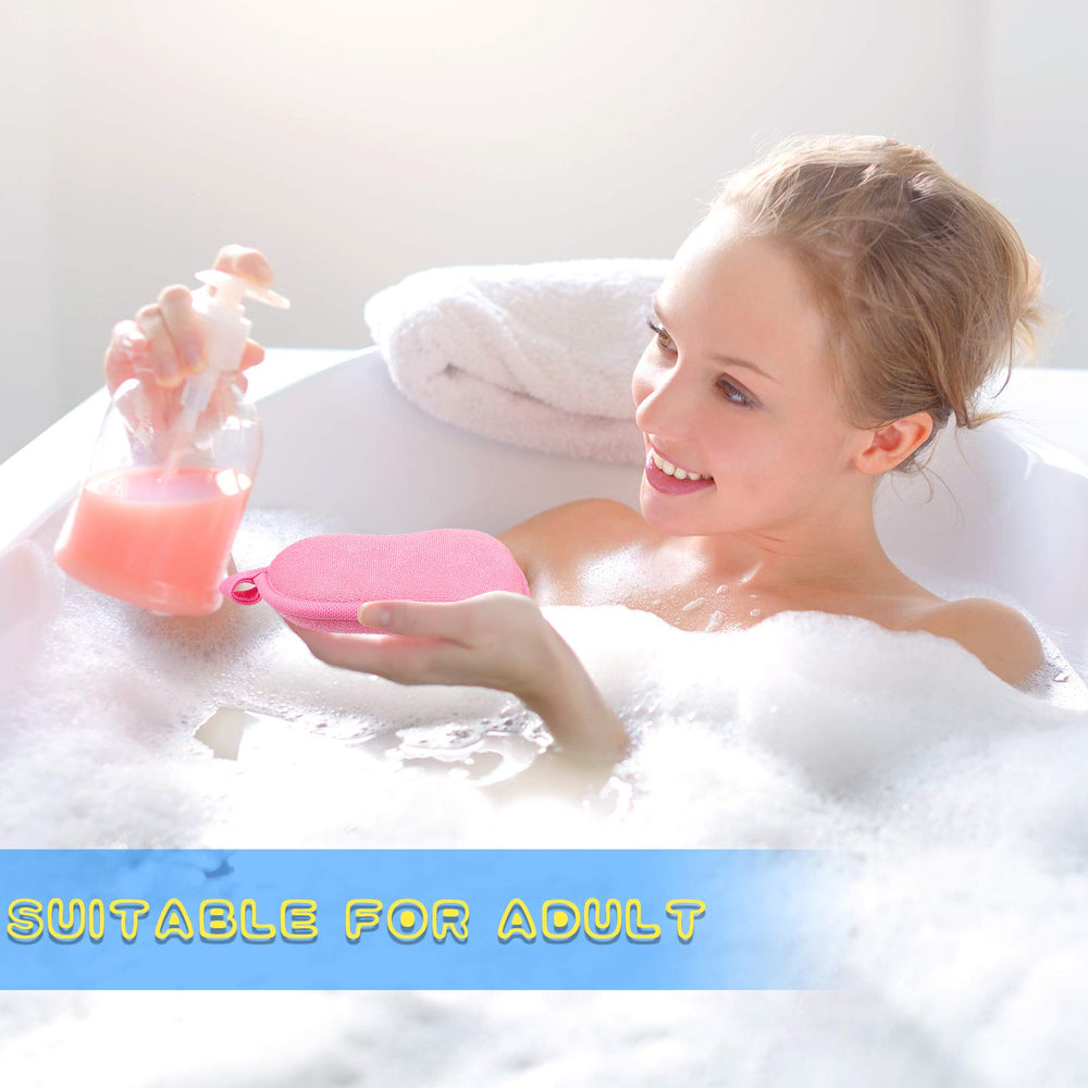 Tatuo sponge features hanging hole for easy bathroom storage