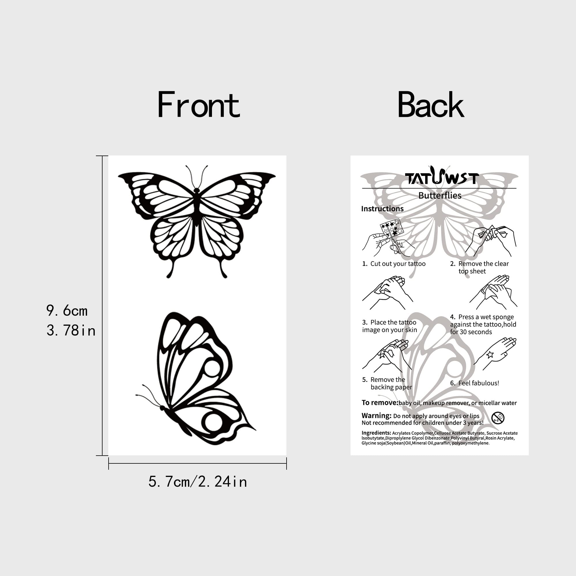 TATUWST adult tattoo stickers on skin for easy style experimentation.