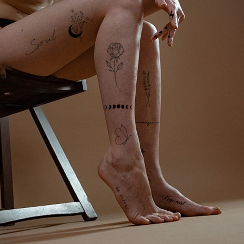 TATUWST branch flower tattoos provide delicate accents for arms, legs, or shoulders.