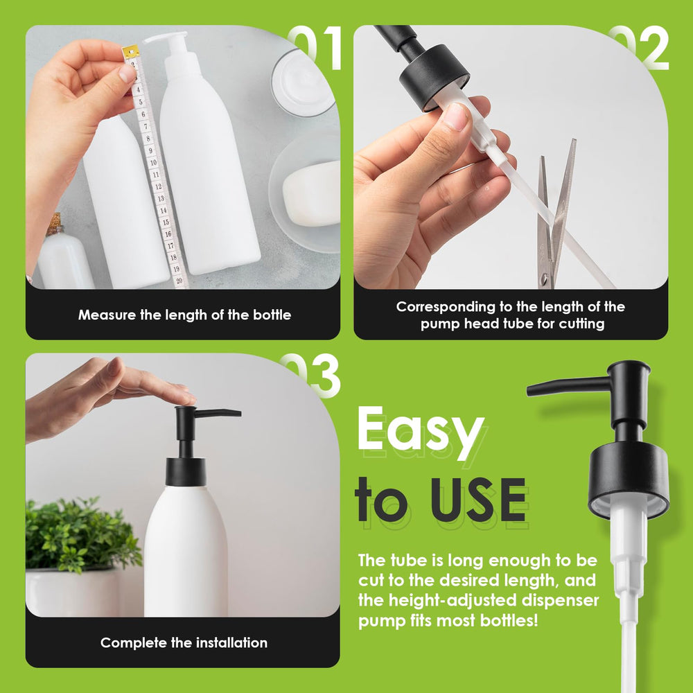 Tawoimle 22cm pump tube length reaches tall bottles, trim to fit.
