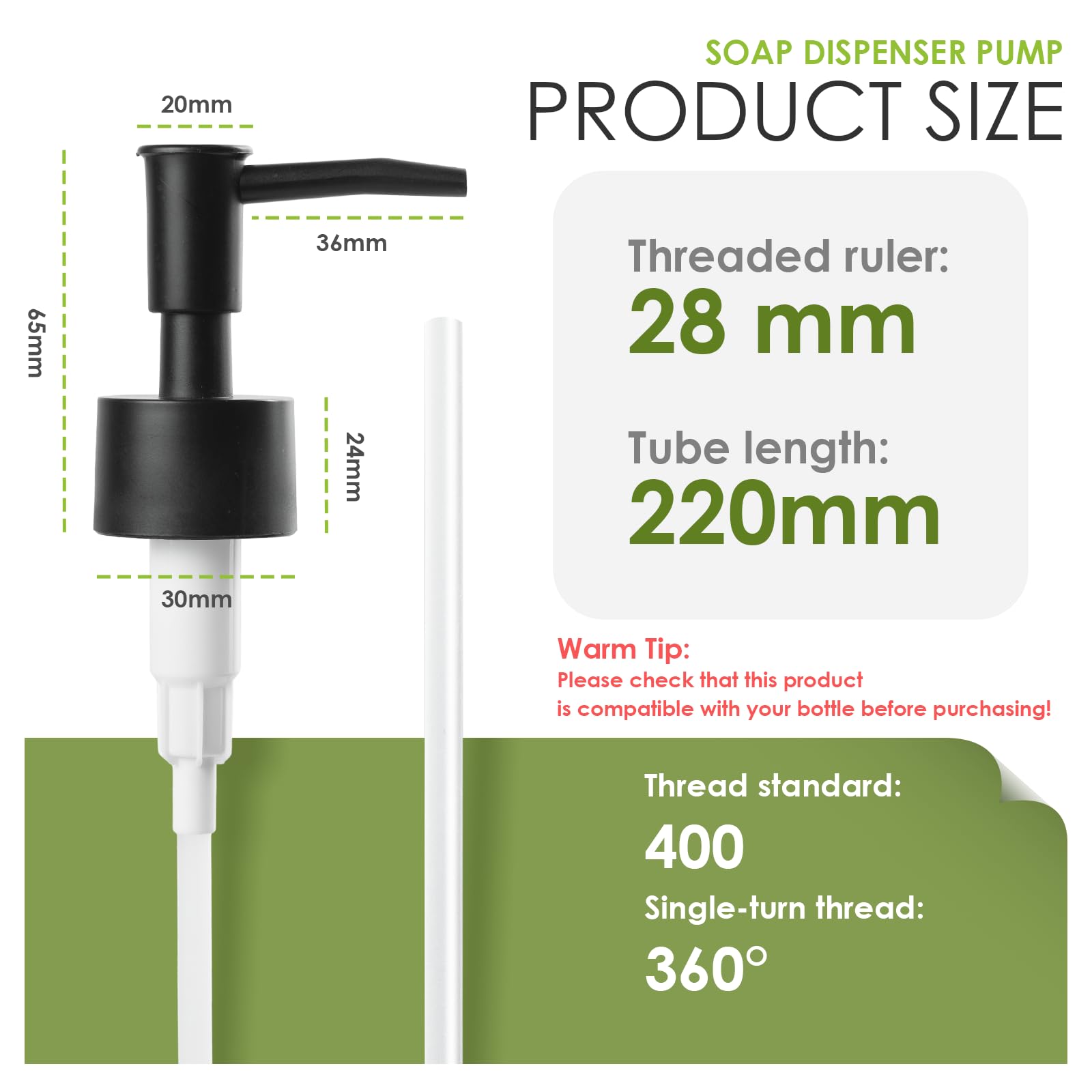 Tawoimle 28mm threaded neck compatibility fits many bottle types.