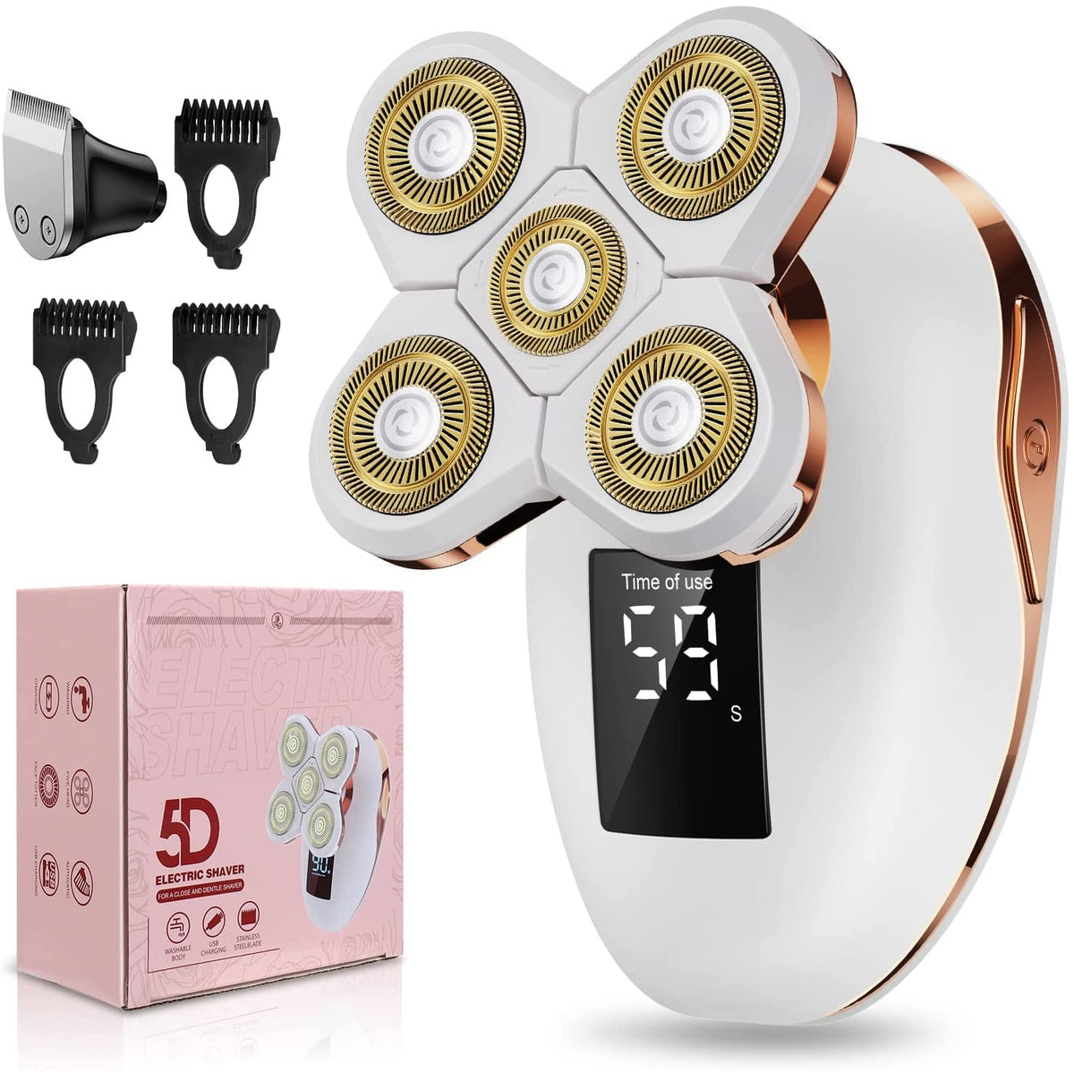 TAYAYO 2in1 electric razor for women with wet-dry versatility and floating heads for contours.
